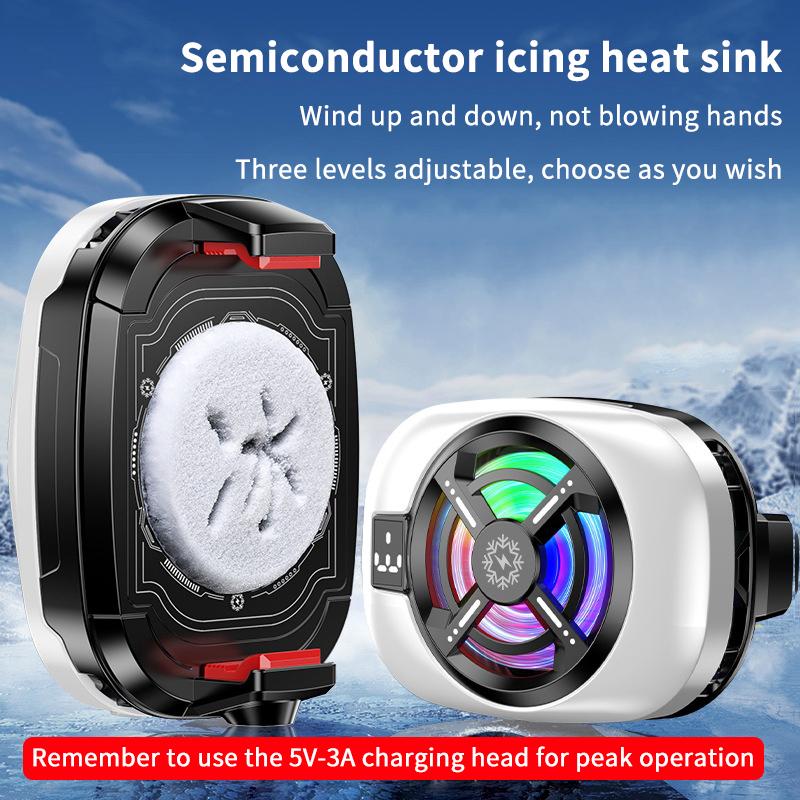 Polovodičový chladicí ventilátor na mobilní telefon Radiátor Zadní klip Pro Hry/Živé vysílání Chladič telefonu Pro Iphone Android Univerzální