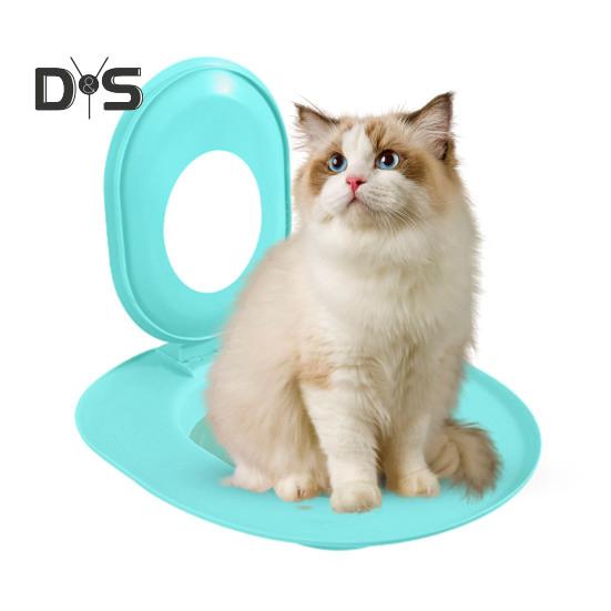 Katzentoiletten-Trainer-Set, universeller Urinalsitz, Töpfchen, Katzentoiletten-Trainingssystem, wiederverwendbares Katzentoiletten-Trainingssitz-Werkzeug zur Haustierreinigung