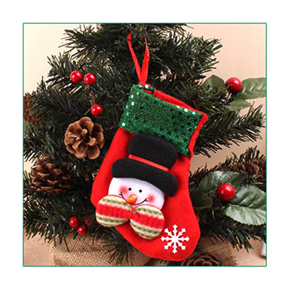 Xmas Elf Boot Shoes Bag Stocking Christmas Tree Decoration Hanging Candy Gift