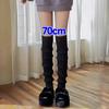 Y2K Winter Leg Warmers Women Girls Japanese Solid Color Wool Knitted Long Socks Fashion Soft Comfortable Warm Cotton Stockings
