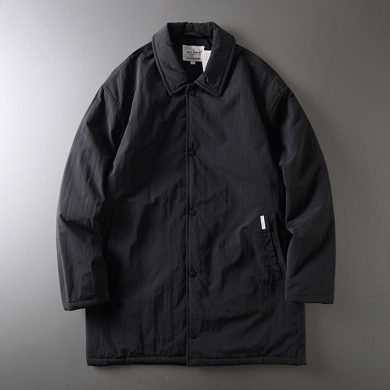 Style Mid-Length Cotton Clothing Men s Winter Outwear Men Thickened Cotton Coat Coat Export Men s Clothing Autumn Winter Retro Cotton-Padded Coat Black L