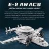 Non-Toxic 1126Cs E2 Early Warning Aircraft Building Blocks Military Air Force Fighter Plane Model Bricks Desktop Ornaments Kids Toys Gift