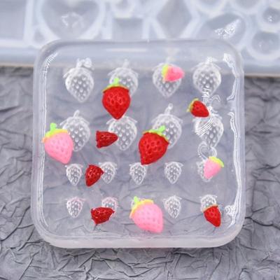 Erdbeere Ornament Handwerk Silikonform Schmuck Epoxidguss Schmuckwerkzeug Herstellung Harz DIY Handwerk Heimdekoration