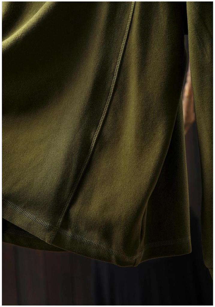 Autumn/Winter Half-Zip Stretchy Hooded Pullover Top