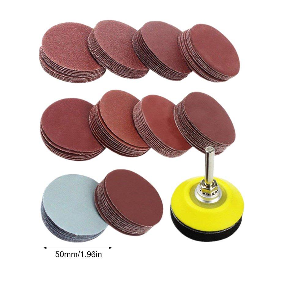 100X 1'' 25mm Hook Loop Sandpaper Disc Abrasive Sanding Paper Pad 100-3000 Grit 100X 1'' 25mm Hook Loop Sandpaper Disc Abrasive Sanding Paper Pad 100-3000 Grit