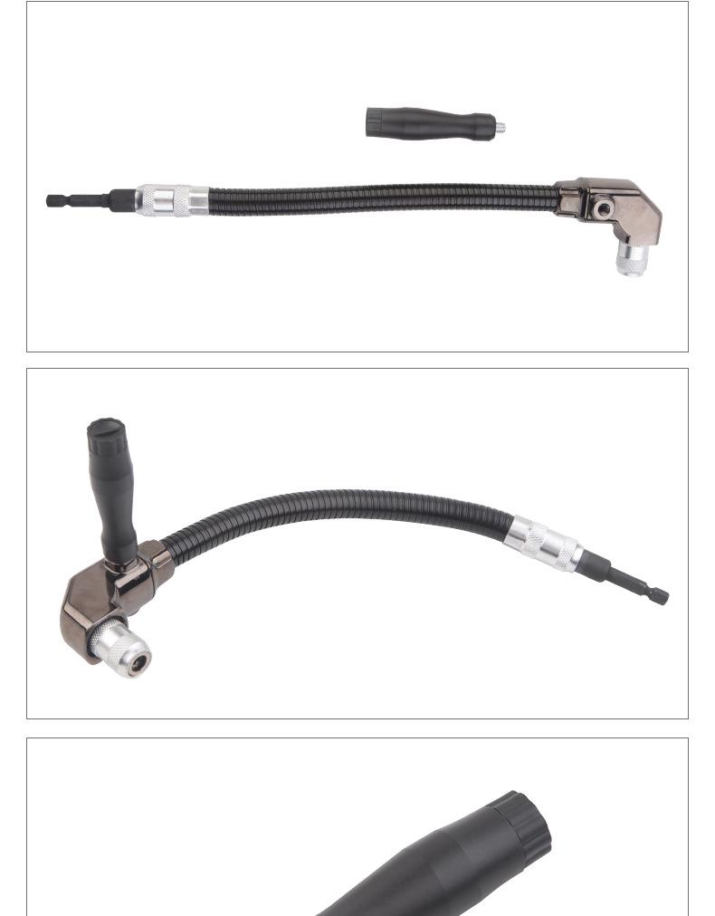 Adjustable 90-Degree Right Angle Electric Drill with Three-Jaw Chuck for Narrow Space Drilling