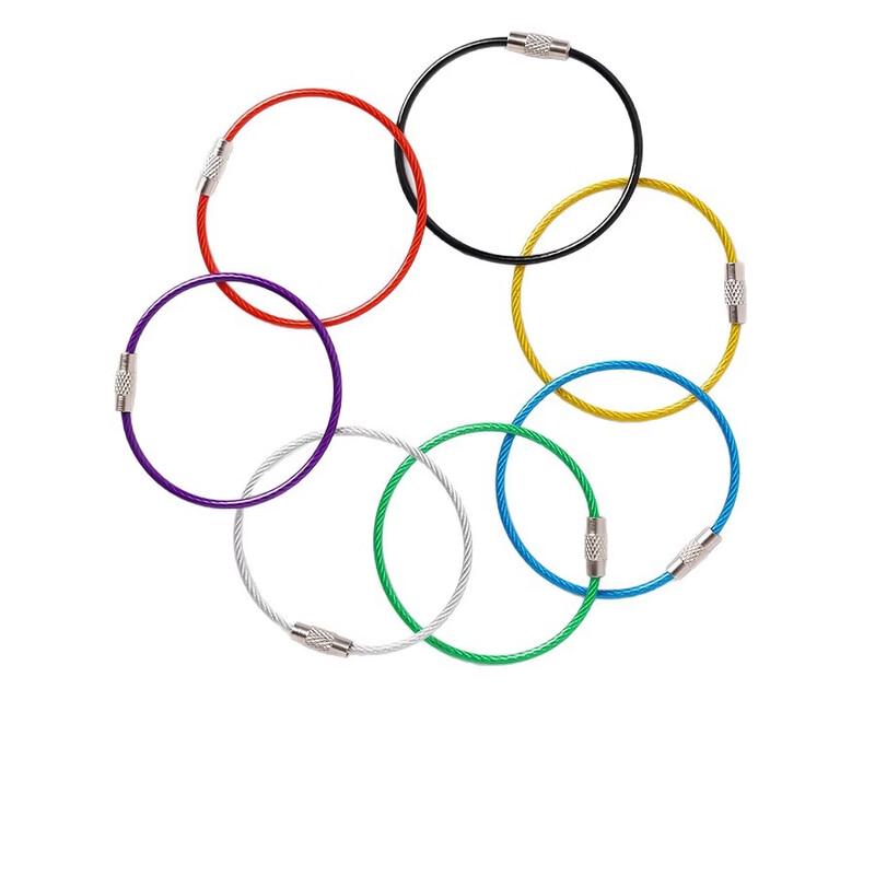 Stainless Steel Coated Wire Keychain Rings