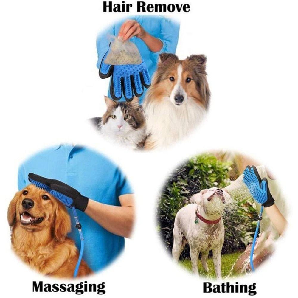 Dehairing Brush Pet Spray Bathing Gloves Adjustable Dog Showerhead  Pet Massage