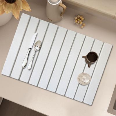 Tappetino da Bagno in Fango Diatomaceo Antiscivolo Pieghevole Assorbente Rapido Tappeto da Bagno Pieghevole Doccia