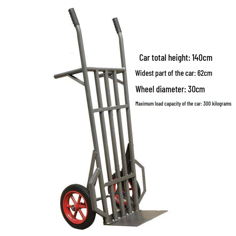 Thickened Tiger 2-Wheel Hand Truck for Construction and Warehouse Use - Heavy Duty Load King