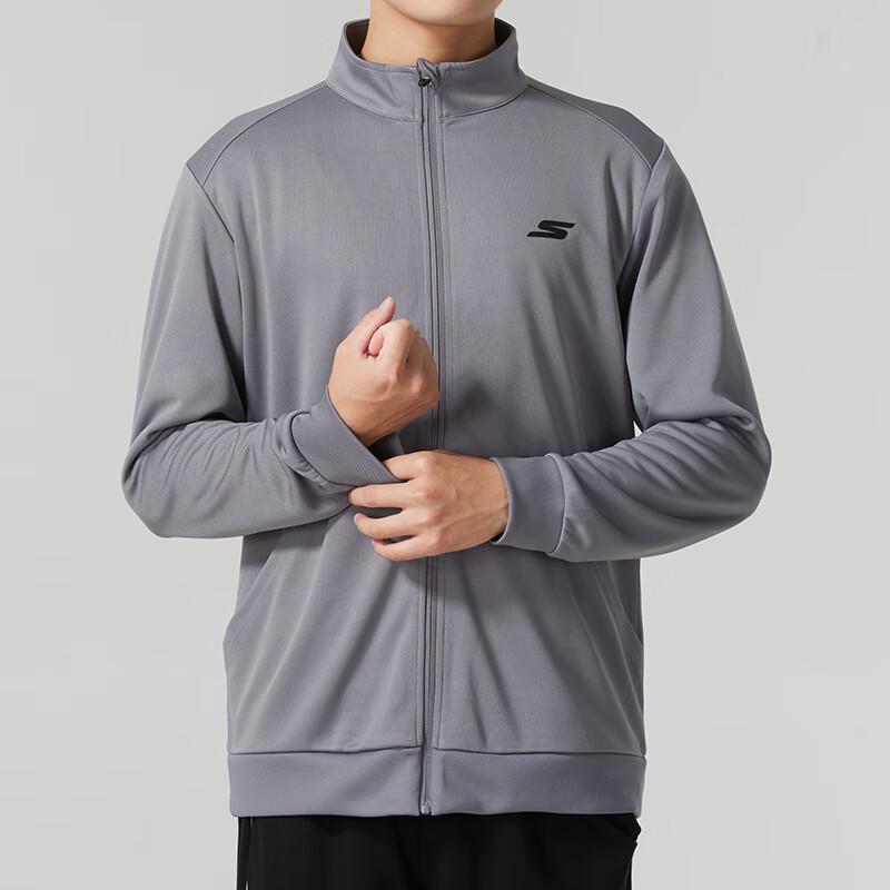 Skechers Men's Stand-Collar Knitted Jacket