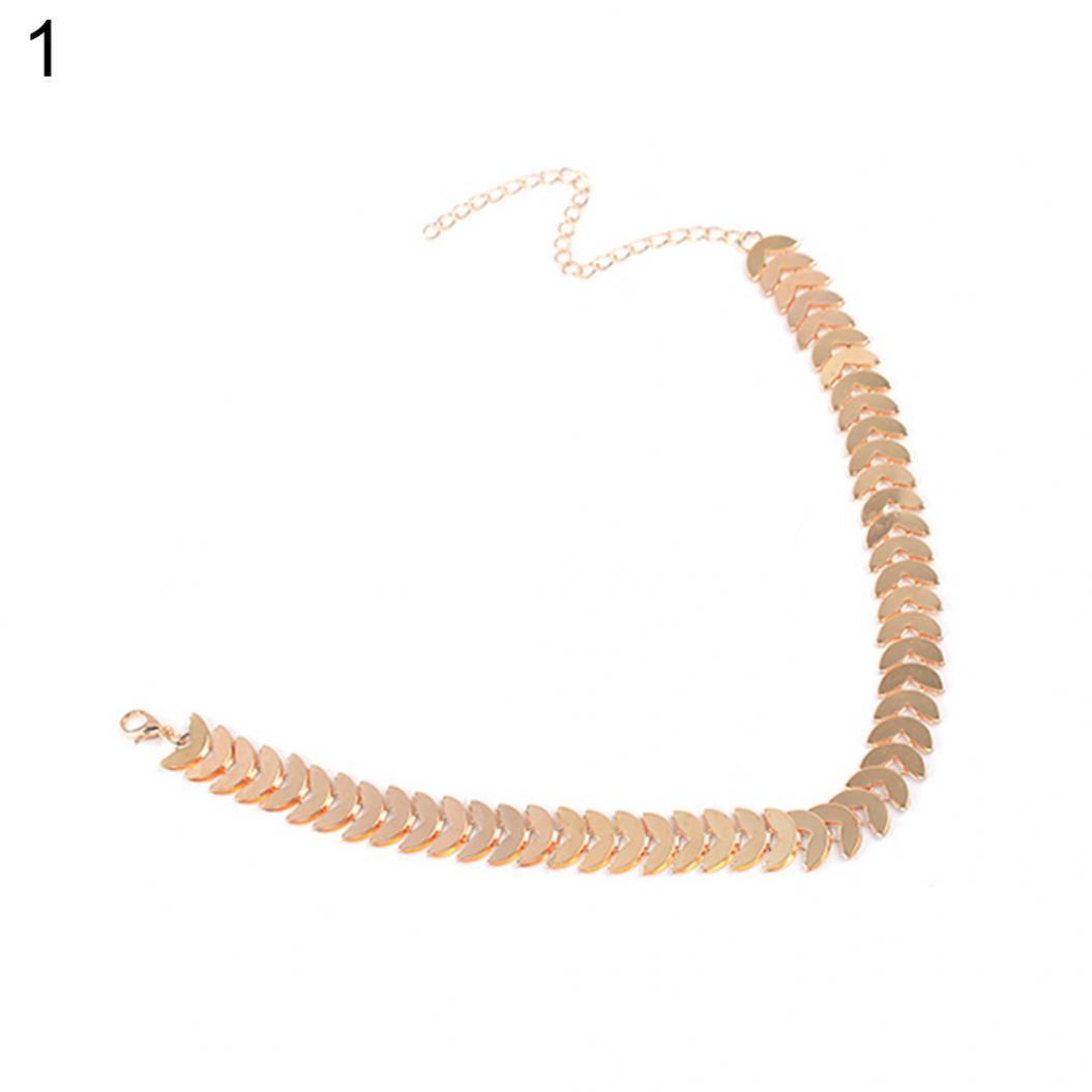 

Женский металлический чокер золотистый