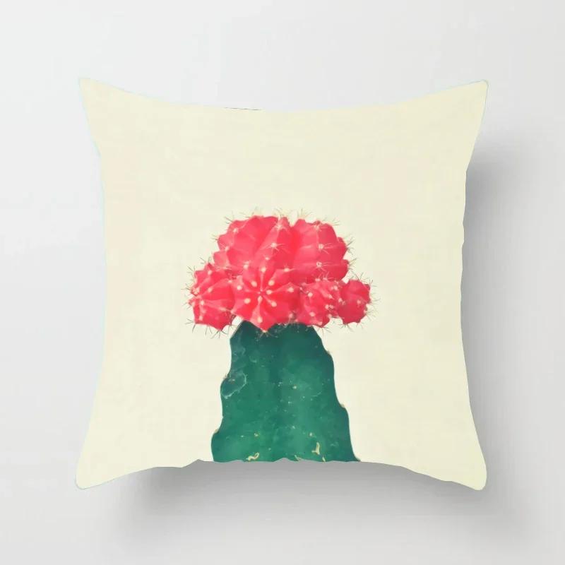 The Square Cushion Of The Cactus Pattern Is Used For Office Chairs For Home Decoration Simple Pillow Case Pillows Decor Home