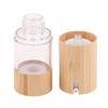 Leere 15 ml 30 ml 50 ml Bambus Airless Vakuum-Pumpflasche für Make-up-Creme Serum Lotion Hautpflege Viole Kosmetikbehälter