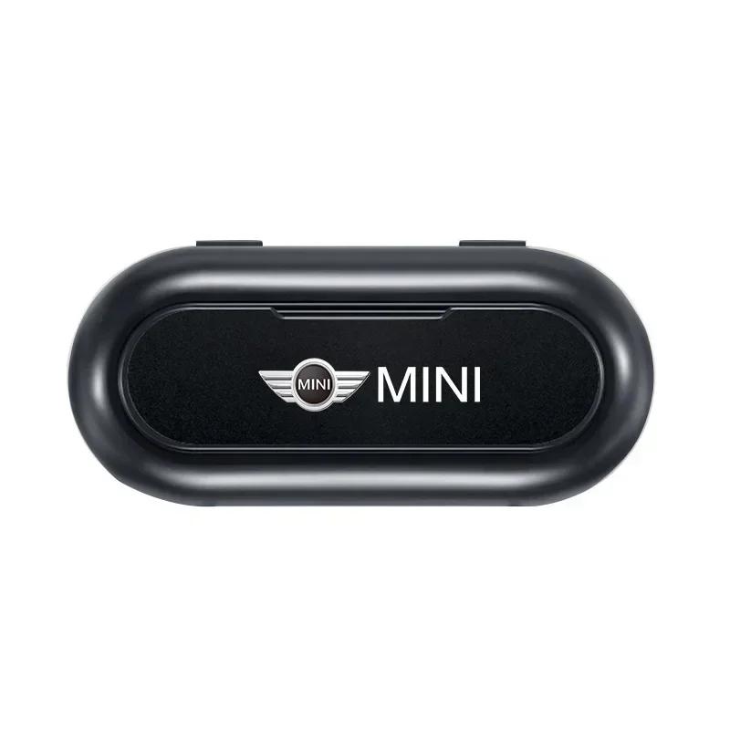 

2025 Hot For BMW MINI Car Glasses Case Holder Sun Visor Sunglasses Box Hanger Glasses Clip For MINI Cooper JCW Countryman R56 R5 коричневый