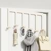 Over The Door Hook Bathroom Organizers Towel Rack Door Hanger Holder Coat Hook Rack for Hanging Clothes, Hat, Backpacks