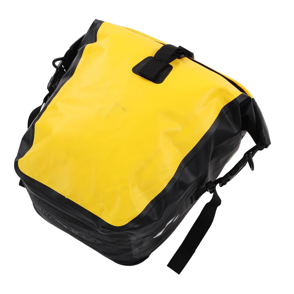 Bike Rear Rack Bag Outdoor Waterproof Bicycle Saddle Bag for Long Distance Riding Cycling Yellow 25L Large