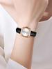 Women's Quartz Watches Square Watch Fashion Silicone Strap Simulated Smart Dial 35mm Black Rose Gold Quartz Movement Girls Gift Watch