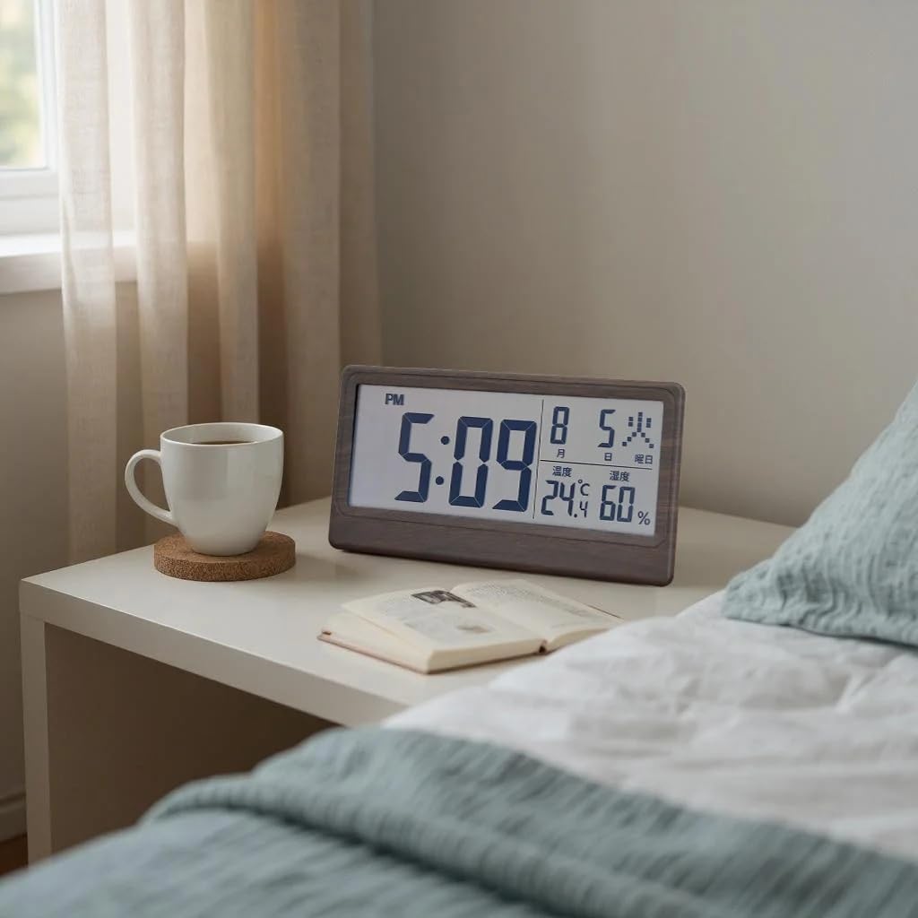 ADESSO Clock with Temperature and Humidity Display YH-59 Radio-Controlled