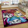 Cartoon Monster High Draculaura Vampire Rug Carpet for Living Room Bedroom Home Decor,Non-slip Decoration for Sofa Doormat Gift