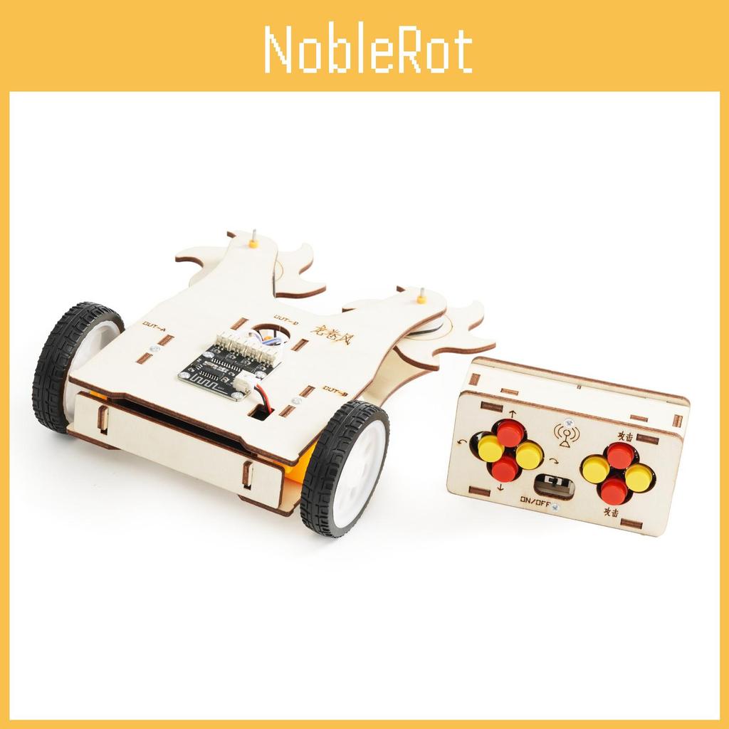 Wooden Remote Control Battle Tank With Sawtooth For Science Diy Kids