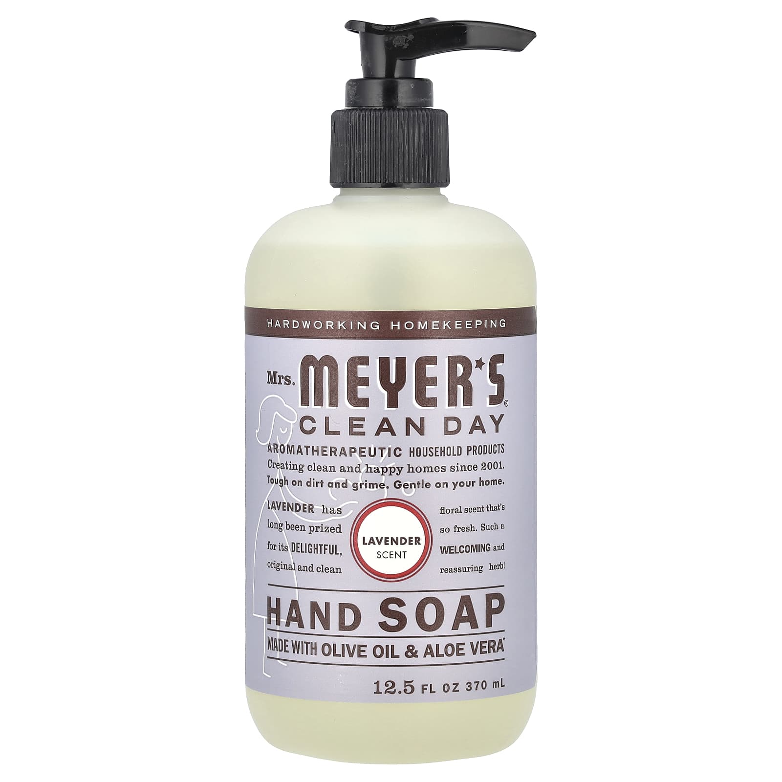 Миссис. Meyers Clean Day, мыло для рук, аромат лаванды, 12,5 жидких унций (370 мл)