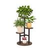 Shixun Minimalist Multi-Tier Iron & Wood Flower Stand