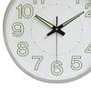 12 Inch Luminous Wall Clock Minimalist Round Quartz Clock for Bedroom Living Room Decoration Silver