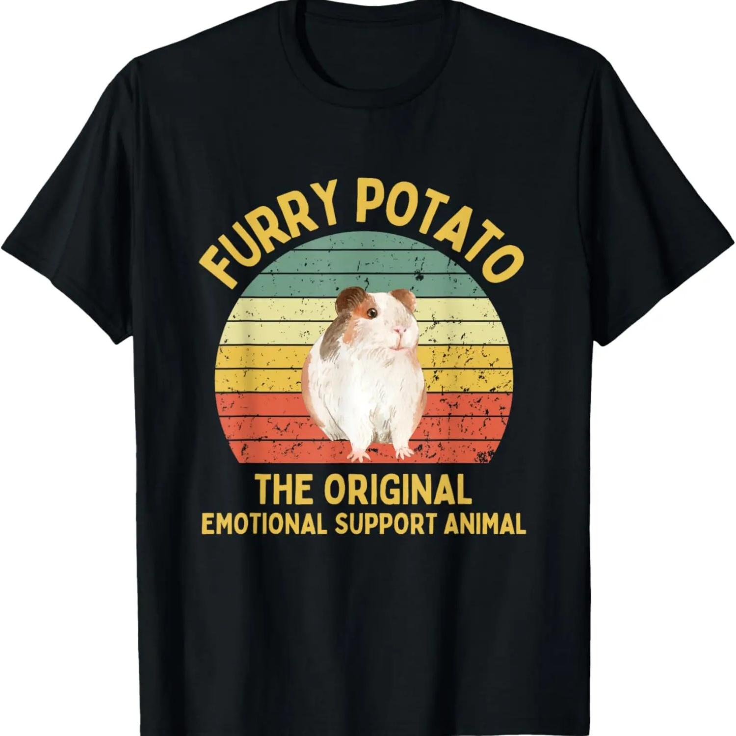 Furry Potato The Original Support Animal Shirt Guinea Pig T-Shirt XXXXXL чёрный