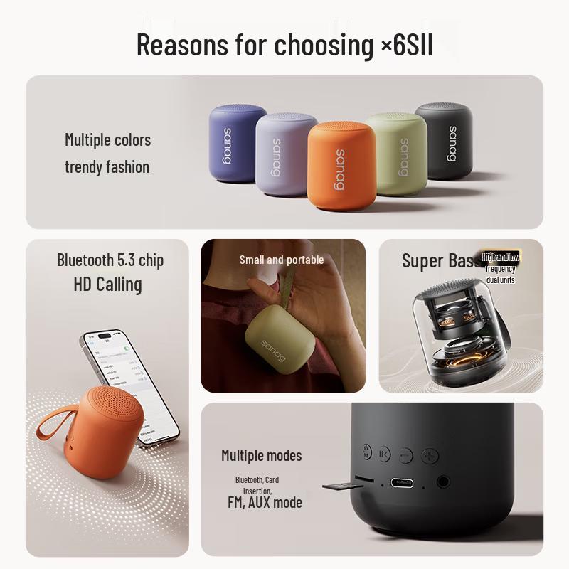 Saina X6SII Portable Bluetooth Speaker CN plug (adapter included)