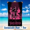 Beach Towel Custom Name Text, Quick Dry Large Towel For Beach HomeGorillaz