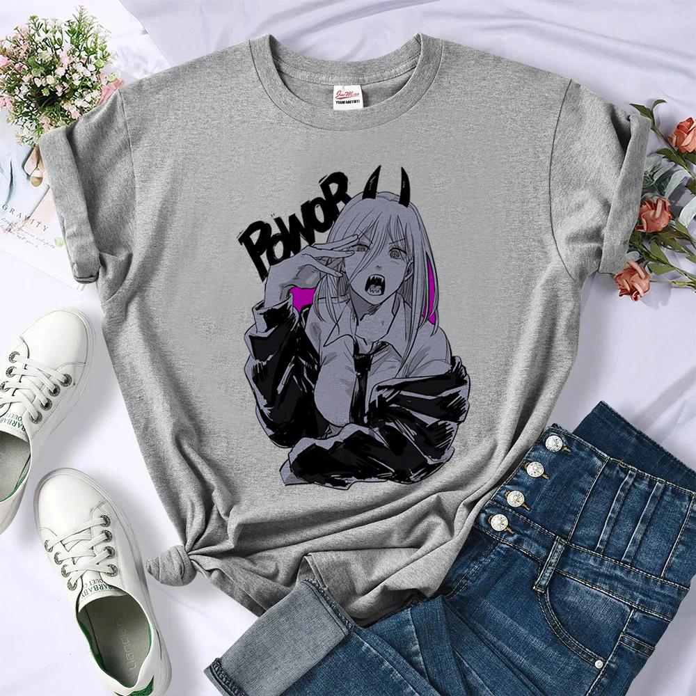 Kettensäge Unisex Makima Reze T-Shirt Shoujo Ausverkauf Unisexga Party Streetwear T-Shirt Gothic Psychedelisch Jojifuku Japan Emo