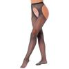Damen Cutout Strumpfhosen Ausgeschnittene Strümpfe Elastischer Bund Mittelhohe Leggings Offener Schritt Strümpfe