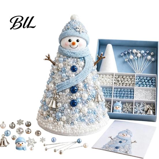 Handmade Gift for Craft Lovers DIY Beaded Tree Kit Adults, Christmas Bead Kit, Beginner Friendly Set 3D Ornament Holiday Tabletop Mantel Decoration