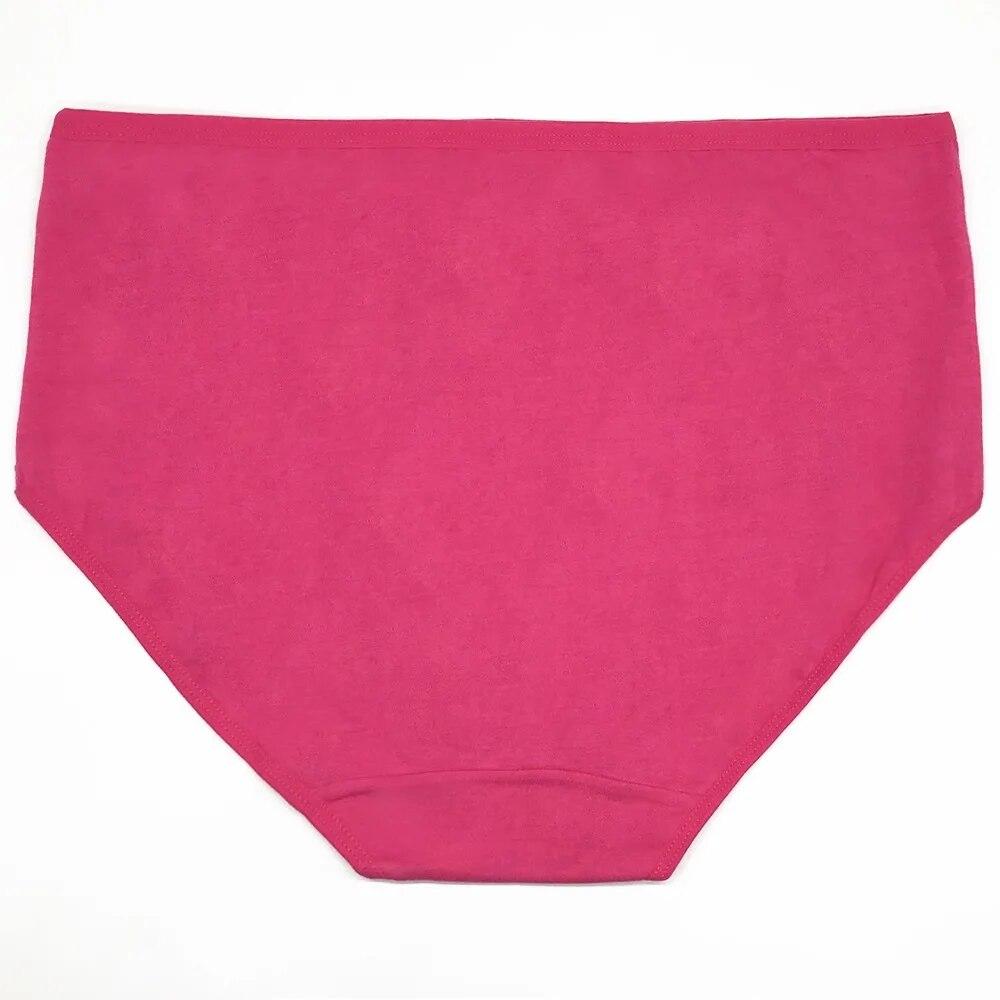 Women Underwear Cotton High Waist Solid Sexy Lace Ladies Panties Briefs Lingerie Plus Size 6 Pcs/lot