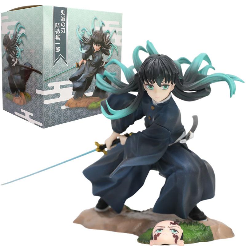 Demon Slayer Tokitou Muichirou Model Action Figure Toys PVC GK Statue Anime Figuras 23cm Collection Ornament Manga Figurine Gift