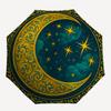 1pc Celestial Ornament DesignUmbrella with Plastic Handle,Suitable for All Seasons Home Travel Outdoor UmbrellaB1582