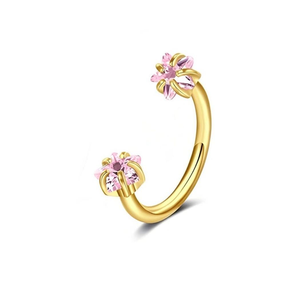 2 PCS Stainless Steel Nose Ring C Shaped Daith Piercing Jewelry Cartilage Helix Earrings Party