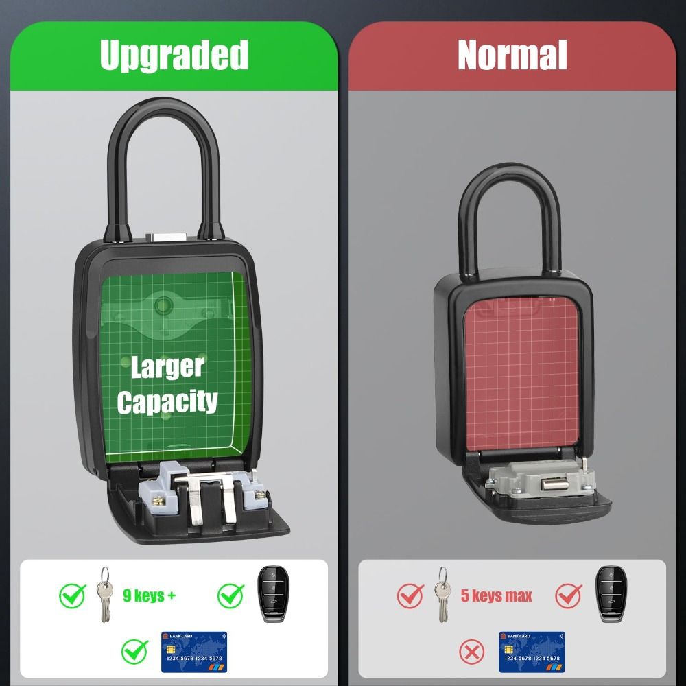 Wall Mounted 4 Digit Combination Key Box Passwords Code Key Lock Safe Box Key Safe Box  Garage