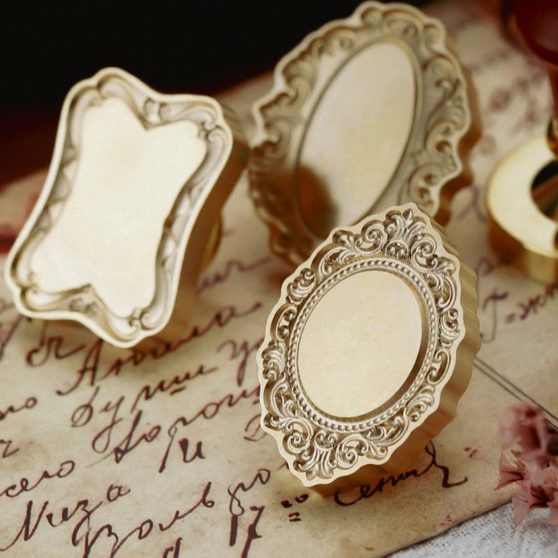 Matte Photo Frame Stamp Sealing Wax Stamp Head Fire Paint Lacquer Copper Seal Wax Stamp Heads Envelope Wedding Party Invitation