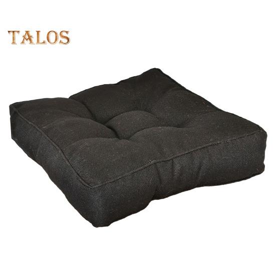 

Сплошной цвет, квадратная подушка для сиденья, дышащая хлопковая льняная утолщенная высокоэластичная мягкая подушка, супер мягкий стул для домашнего офиса, татами, диван, коврик для сидения на полу S чёрный