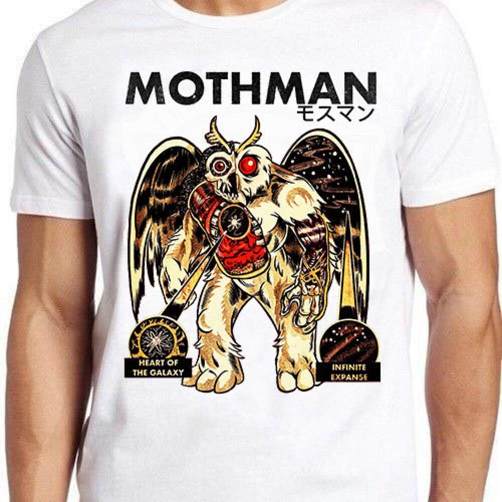 

230GSM 100% Cotton T-Shirt Mothman Japanese The Legend 80s Classic Retro Film Gamer Cult Meme Movie Music Cool Gift Tee T Shirt 1014 XS белый