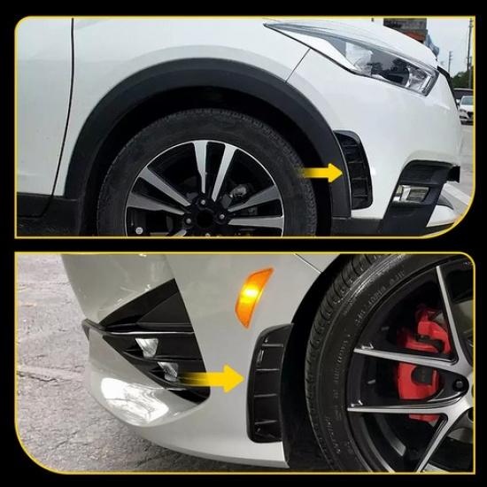 2PcsCover Accessories Car Glossy Black Side Air Vent Wing Trim Universal Fender