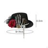 Adult Steampunk Hat with Skeleton Hand Gothic Decorative Headgear Fedoras for Theme Party, Rave,