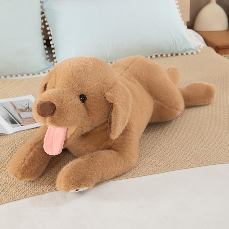 New Labrador plush toy cute puppy tongue sticking out children's pillow doll sofa ornament dog doll