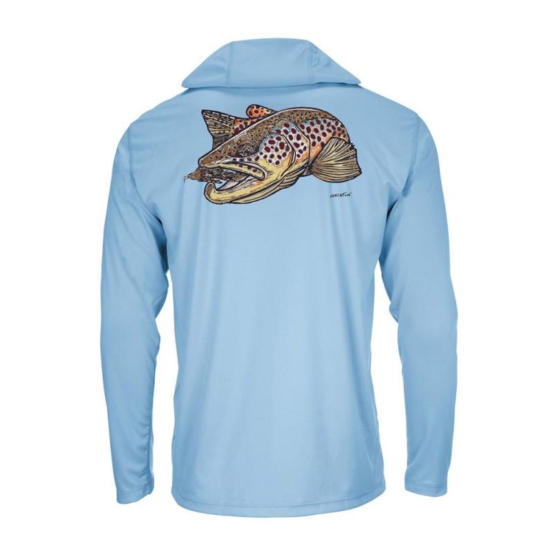 Mens Womens Quick-Dry UV Protection Hooded Fishing Shirt Long Sleeve Breathable Outdoor Performance Top