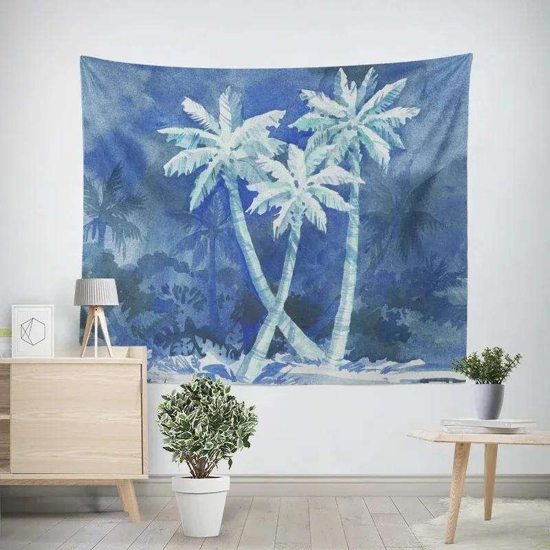 Декоративный гобелен с изображением тропической кокосовой пальмы. Декор для дома — фото 9