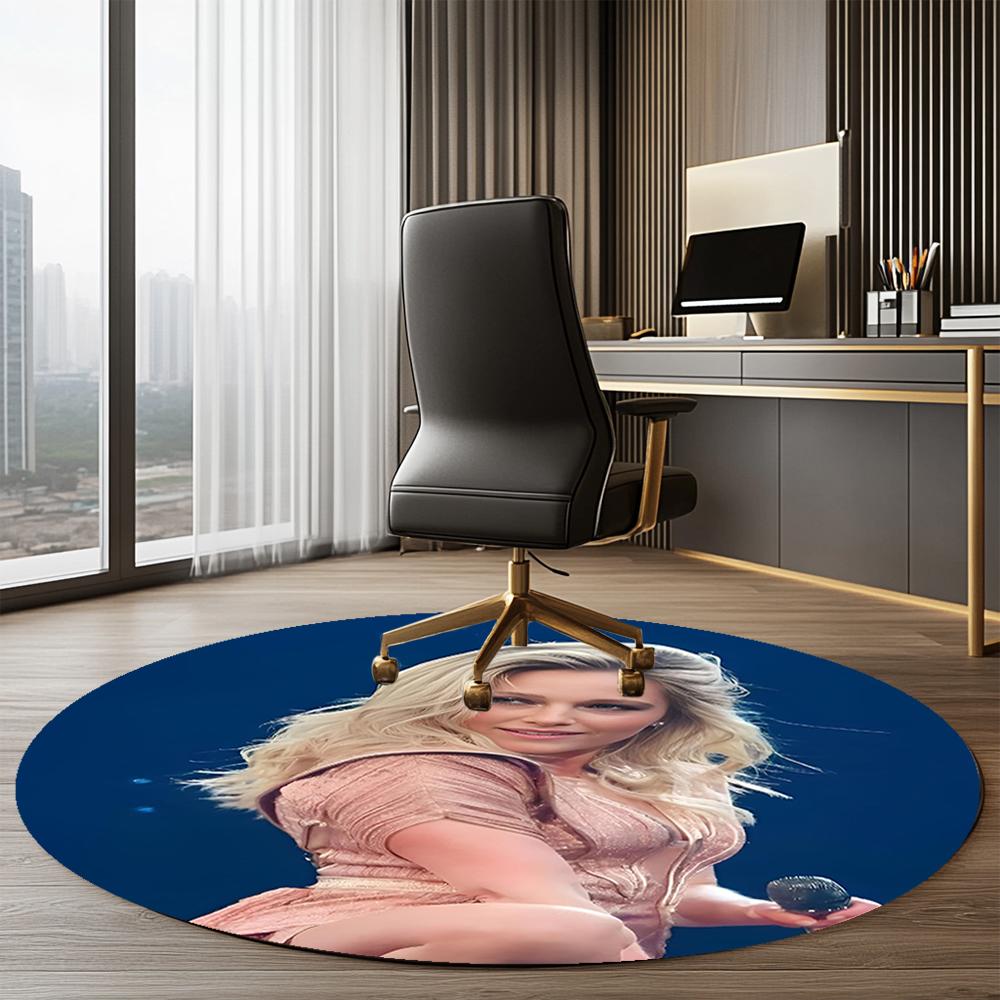 Helene Fischer Printed Round Rug Carpet Chair Rug Area Rug Entryway Doormats,for Office Chair Living Room Bedroom Kitchen Room.