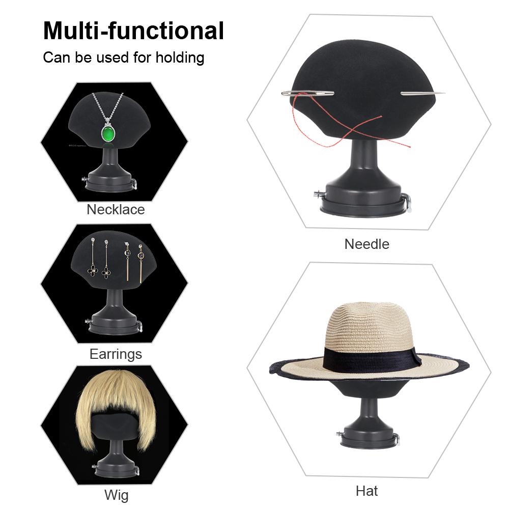 Wig Making Stand for Holding Displaying Hat Styling Hair Wig Holder Stand with Suction Cup