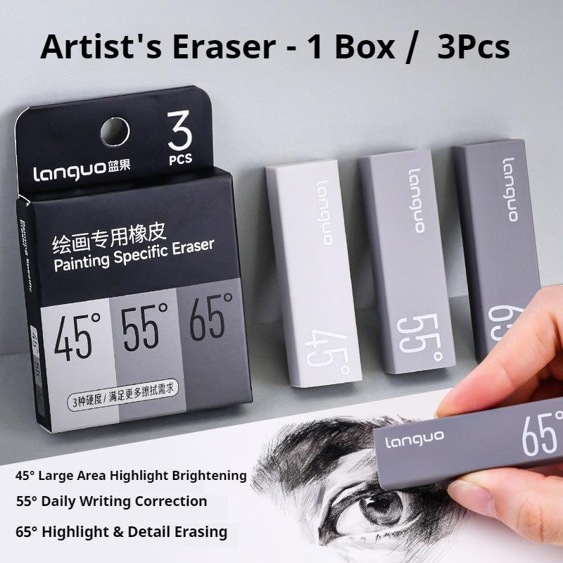

3 Hardness Soft 2B Pencil Eraser 3Pcs/box Rubber Eraser Sketches Paintings Fine Arts Eraser for School Office Drawing Sketches
